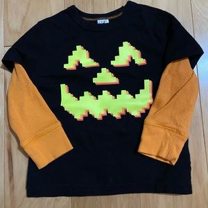 Glow in the dark pumpkin thermal tee